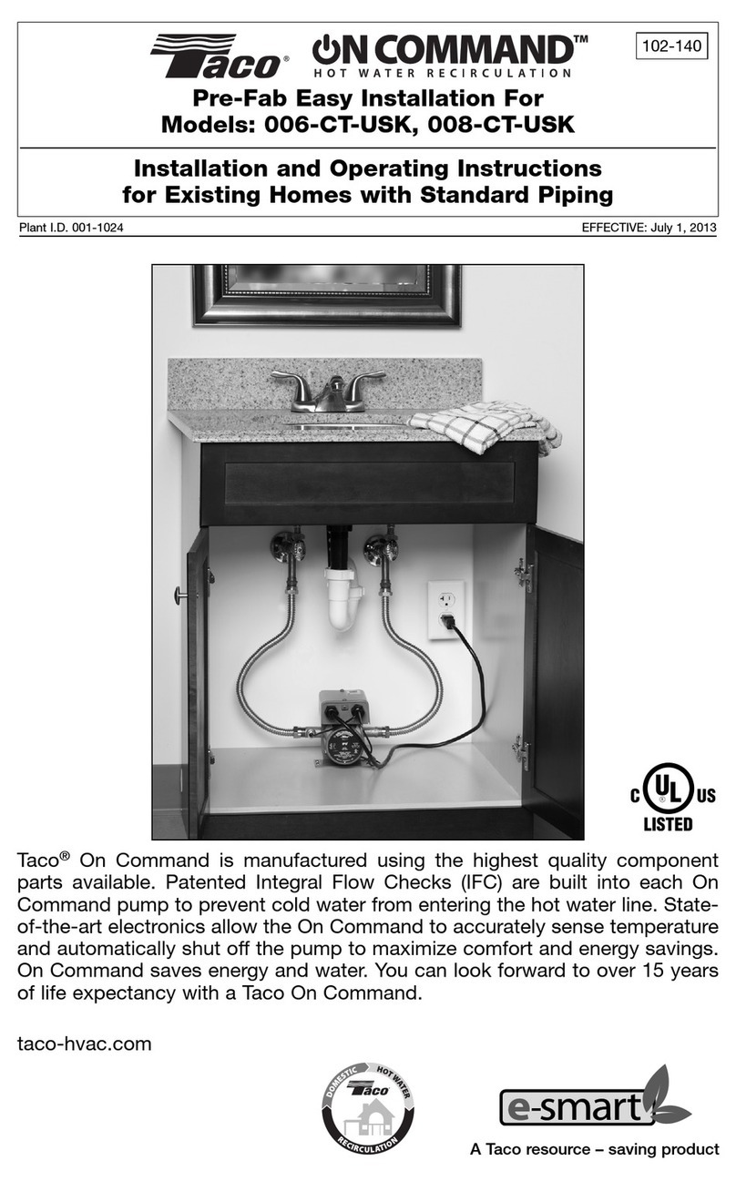 Taco ON COMMAND 006-CT-USK User manual