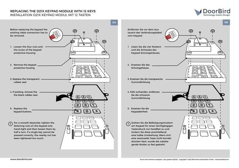DoorBird D21x Series installation manual