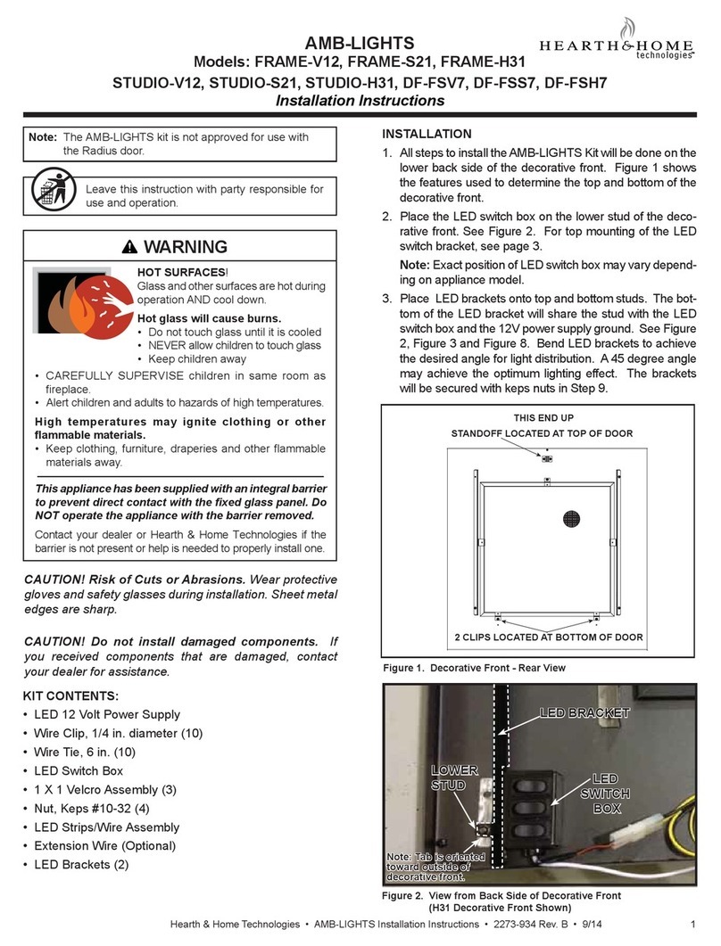 Hearth & Home FRAME-V12 installation instructions Hearth & Home FRAME-V12 installation instructions