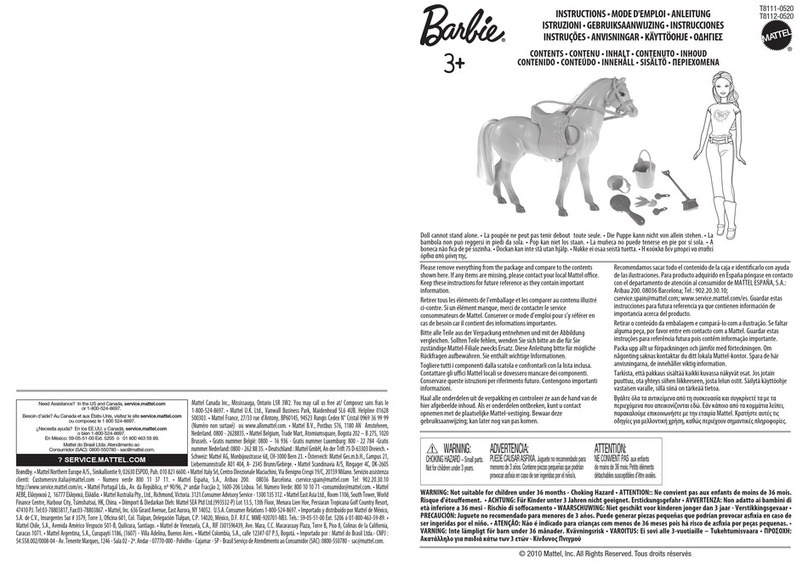 Mattel Barbie T8111-0520 User manual