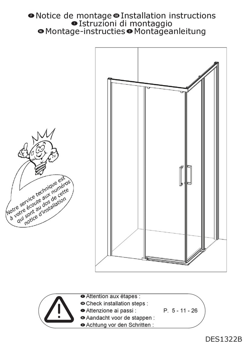Kinedo Smart Design PA90160BBVED installation instructions