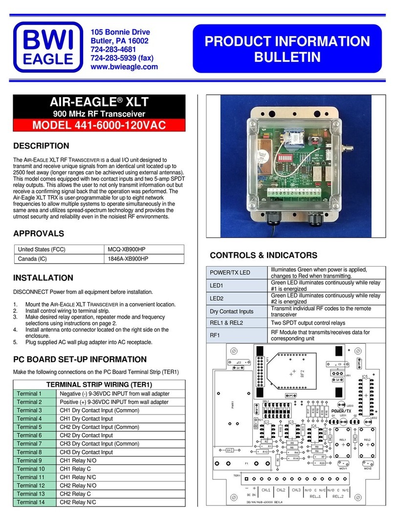 BWI Eagle AIR-EAGLE XLT Product information bulletin BWI Eagle AIR-EAGLE XLT Product information bulletin