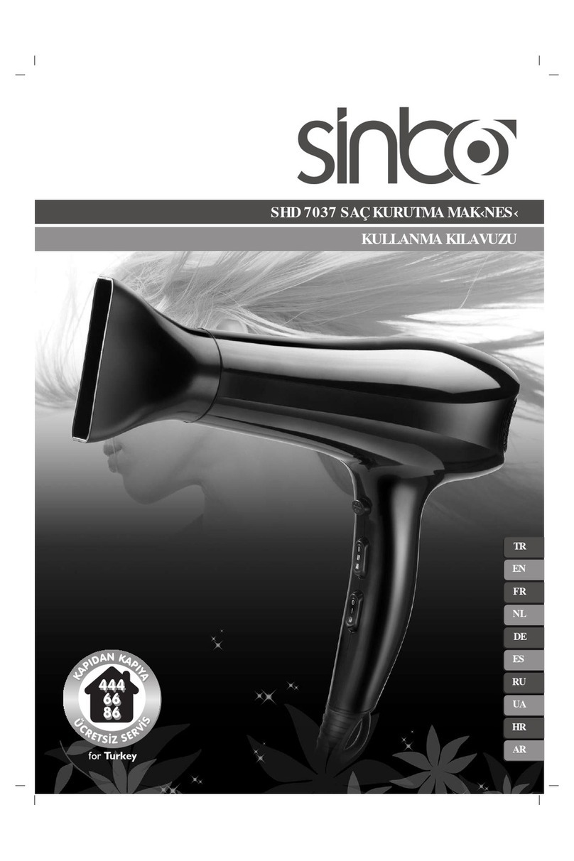 Sinbo SHD 7037 instruction manual