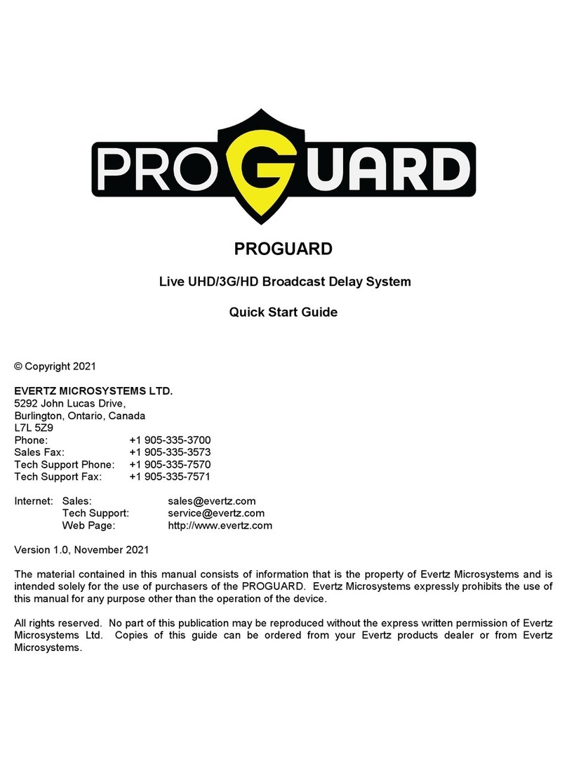 evertz PROGUARD quick start guide