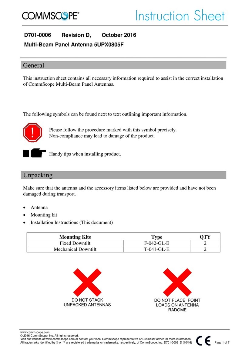 CommScope 5UPX0805F instruction sheet