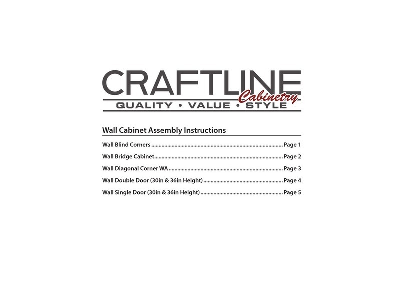 CRAFTLINE Cabinetry W0930 Assembly instructions
