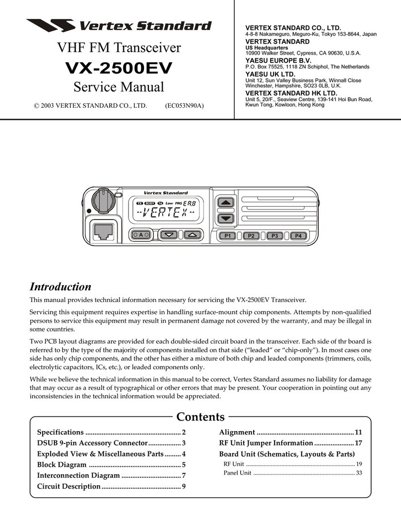 Vertex Standard VX-2500EV User manual