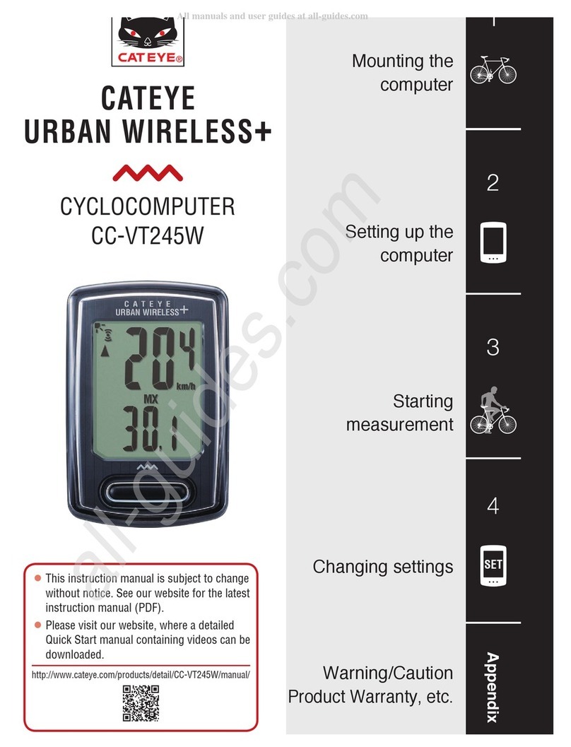 Cateye Urban Wireless+ instruction manual