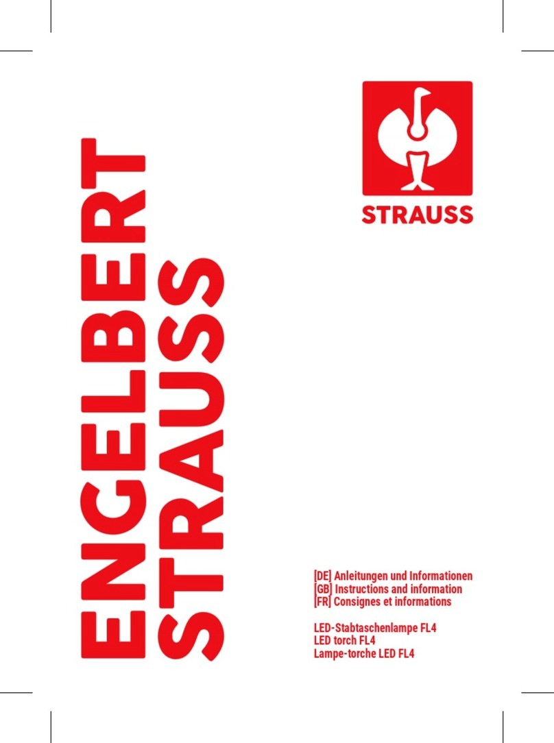 Strauss LED torch FL4 Instructions and information