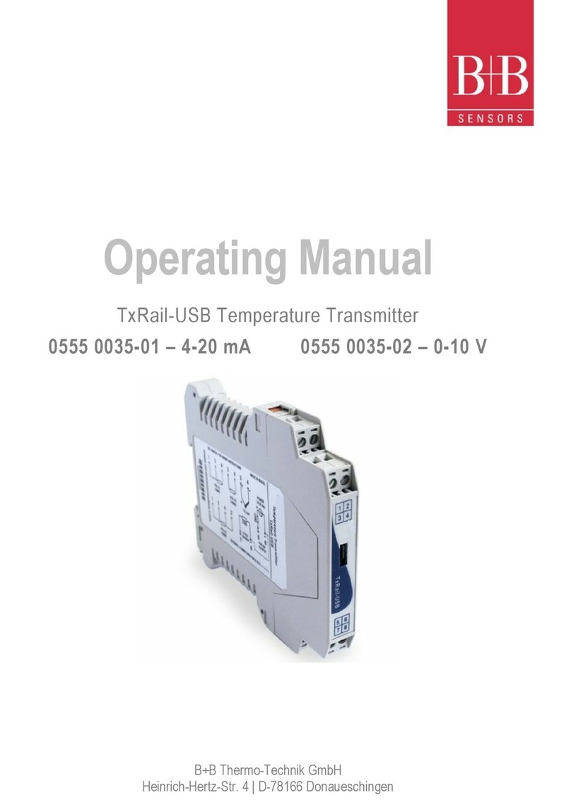 B+B Sensors 0555 0035-01 operating manual