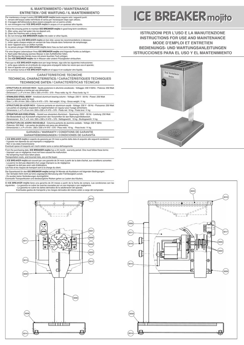 MAYWAY Mojito Instructions for use and maintenance