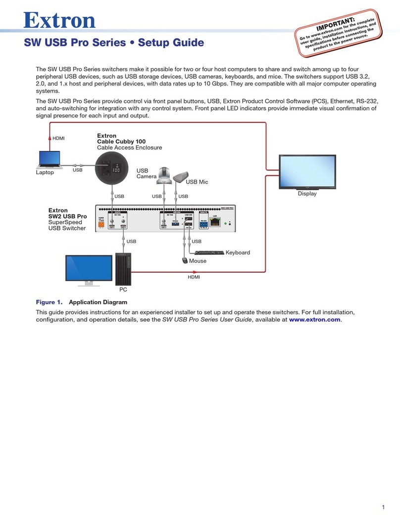 Extron electronics SW USB Pro Series Setup guide