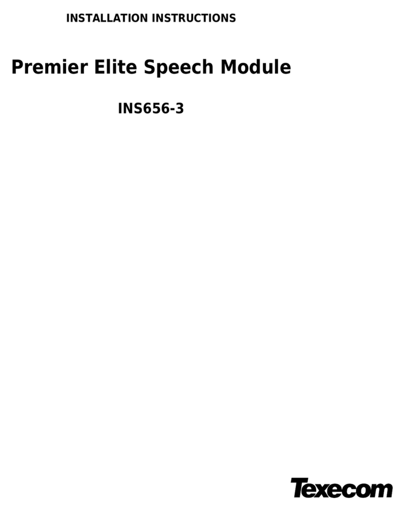 Texecom INS656-3 User manual