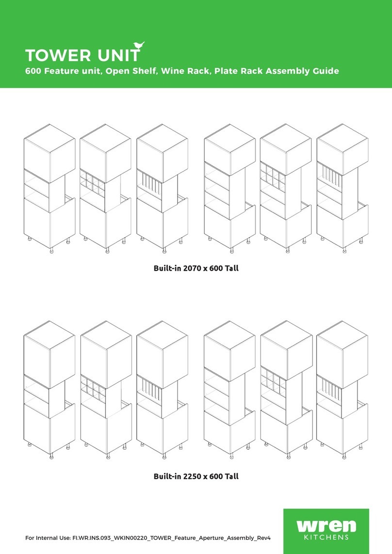 Wren Kitchens TOWER UNIT Built-in 2070 x 600 Tall User manual