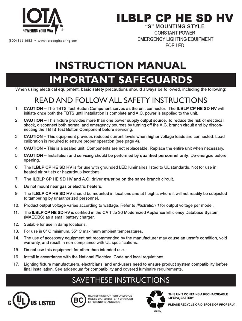 IOTA ILBLP CP HE SD instruction manual