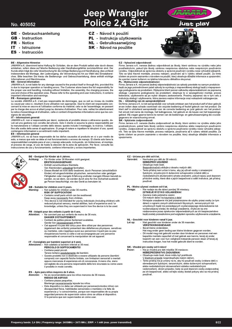 Jamara Jeep Wrangler Police 2,4 GHz User manual