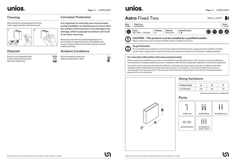 unios Astro Fixed Two quick start guide unios Astro Fixed Two quick start guide