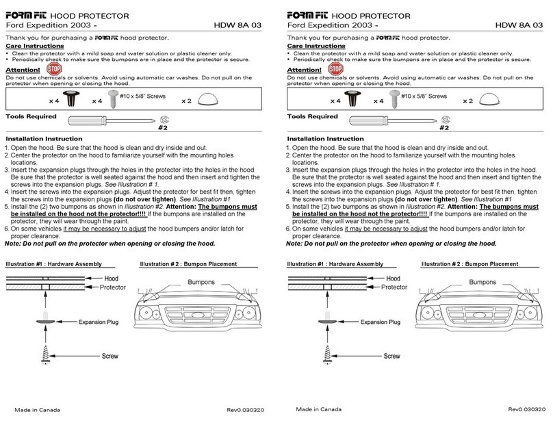 FormFit HDW 8A 03 User manual