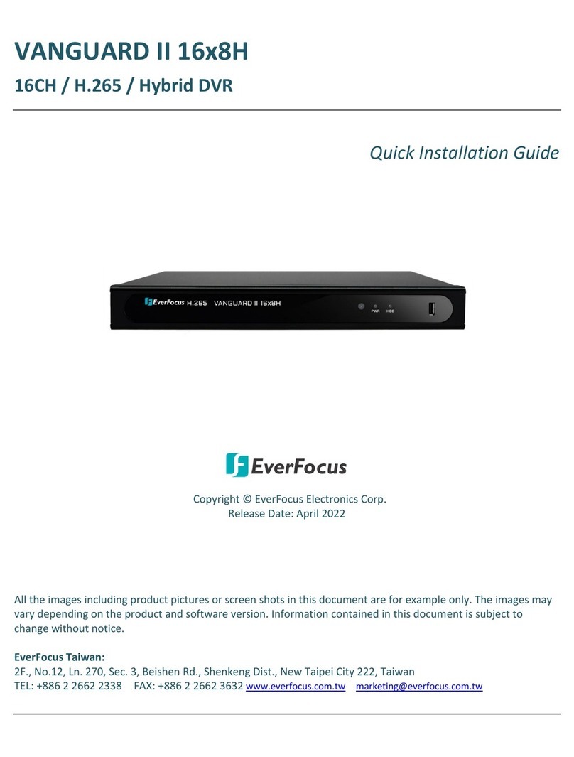 EverFocus VANGUARD II 16x8H Quick installation guide EverFocus VANGUARD II 16x8H Quick installation guide