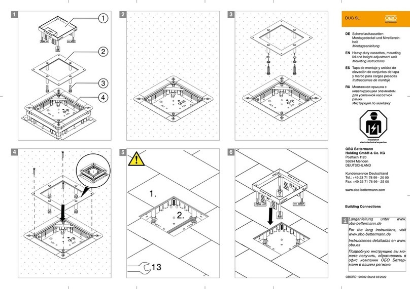 OBO Bettermann DUG SL Mounting instructions