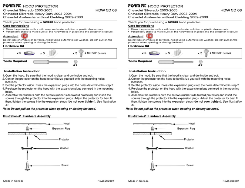 FormFit HDW 5D 03 quick start guide