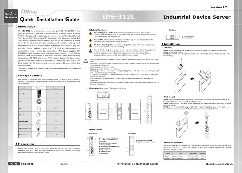 ORiNG IDS-312L User manual ORiNG IDS-312L User manual