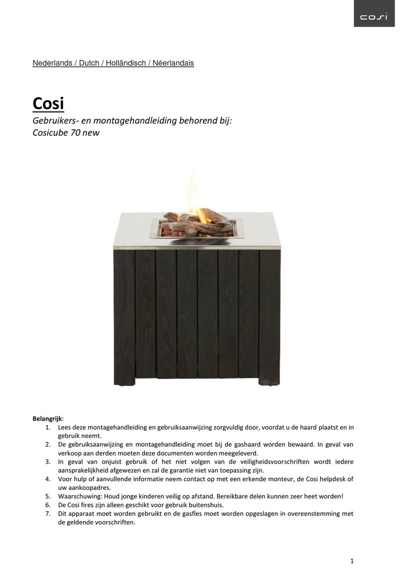 Cosi Cosicube 70 new User and installation instructions