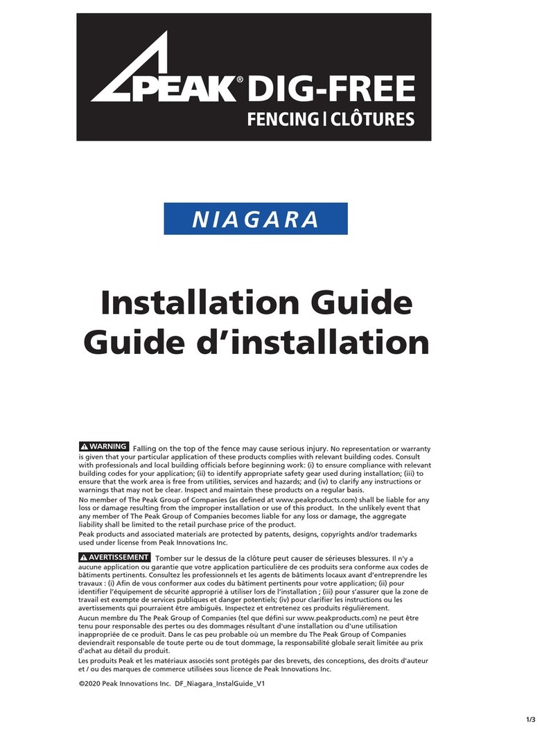 Peak DIG-FREE NIAGARA User manual
