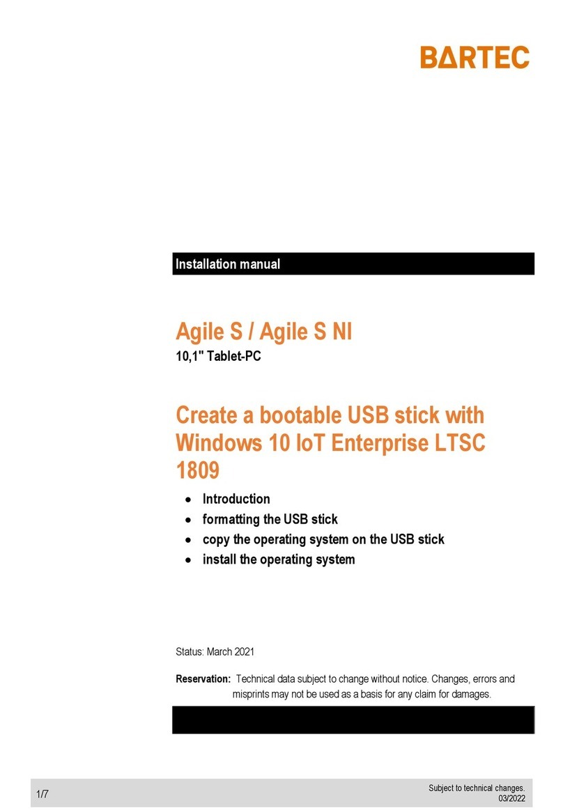 Bartec Agile S User manual