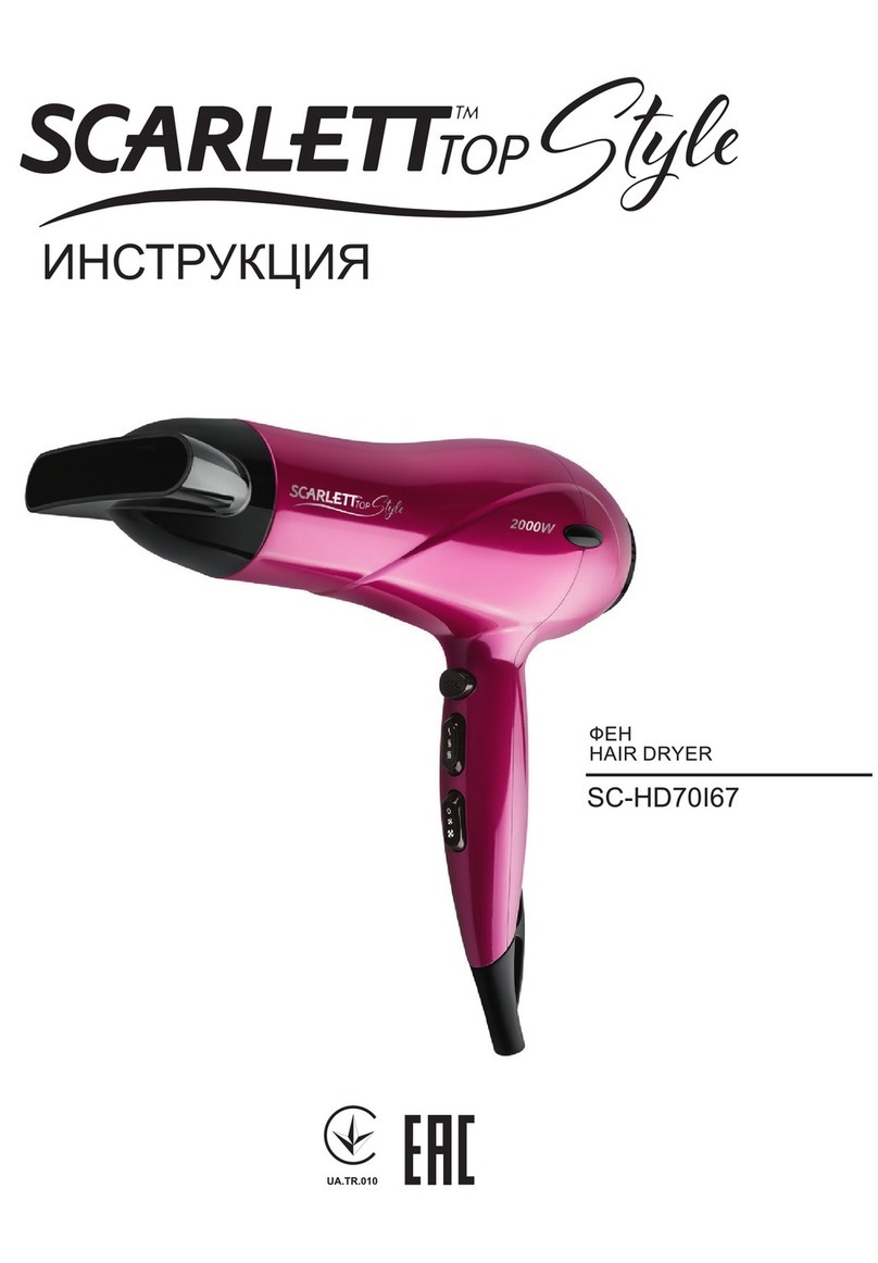 Scarlett Top Style SC-HD70I67 User manual