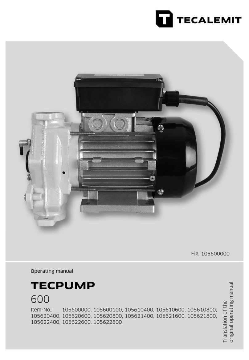 TECALEMIT TECPUMP 600 operating manual