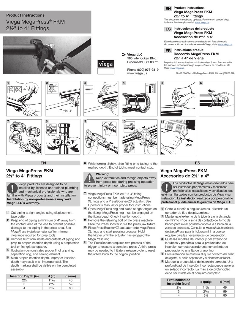 Viega MegaPress FKM Product instructions