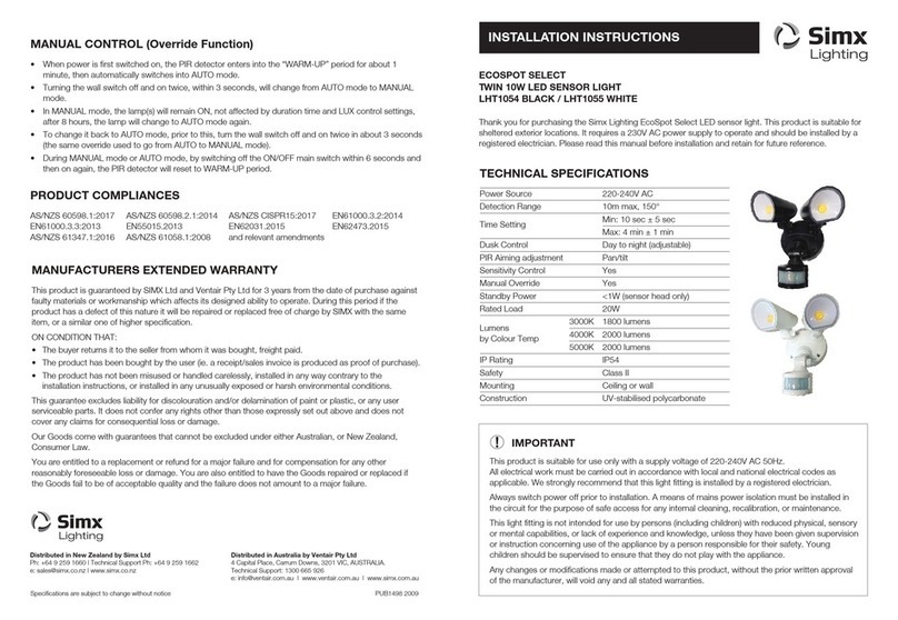 SImx LHT1054 User manual