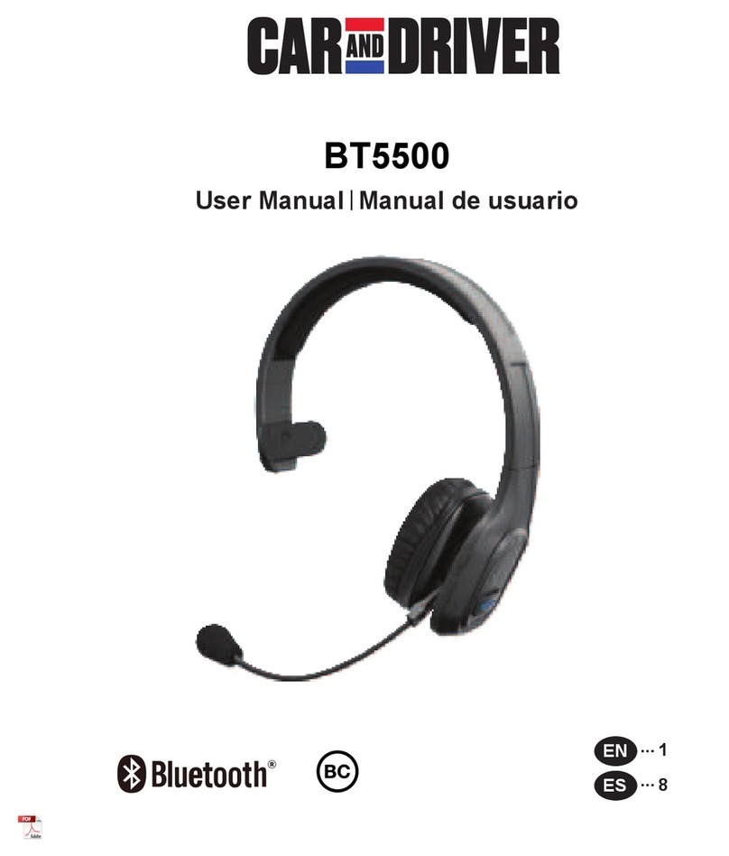 Car and Driver BT5500 user manual