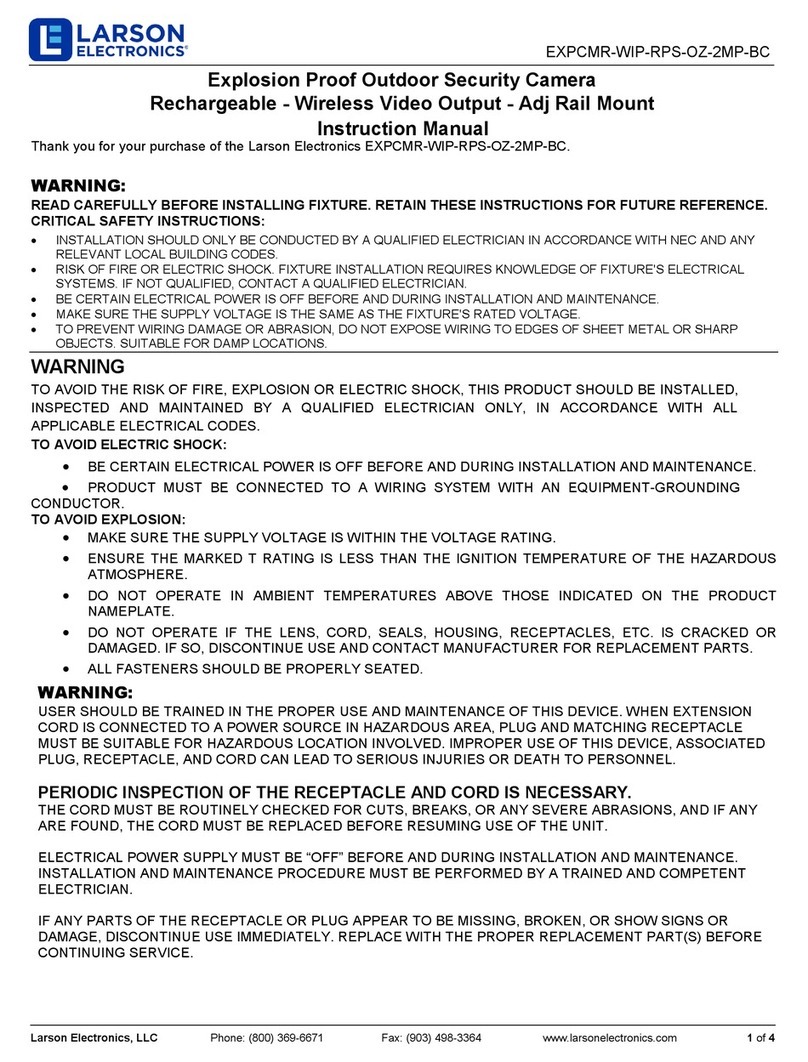 Larson Electronics EXPCMR-WIP-RPS-OZ-2MP-BC User manual