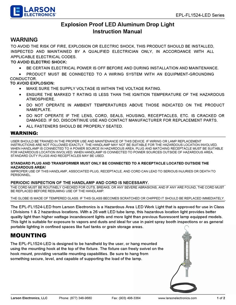 Larson Electronics EPL-FL1524-LED Series User manual