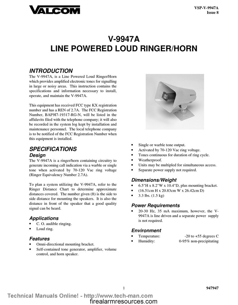Valcom V-9947A User manual