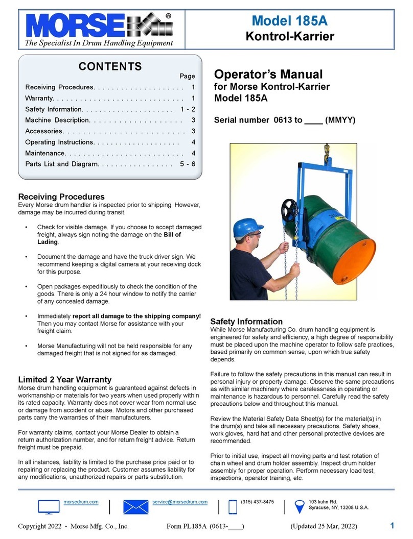 morse Kontrol-Karrier 185A Operator's manual