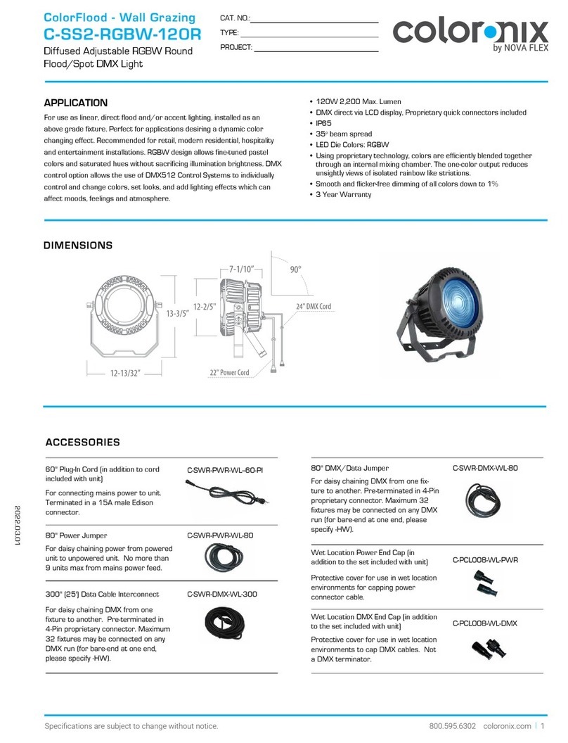 NovaFlex coloronix C-SS2-RGBW-120R manual