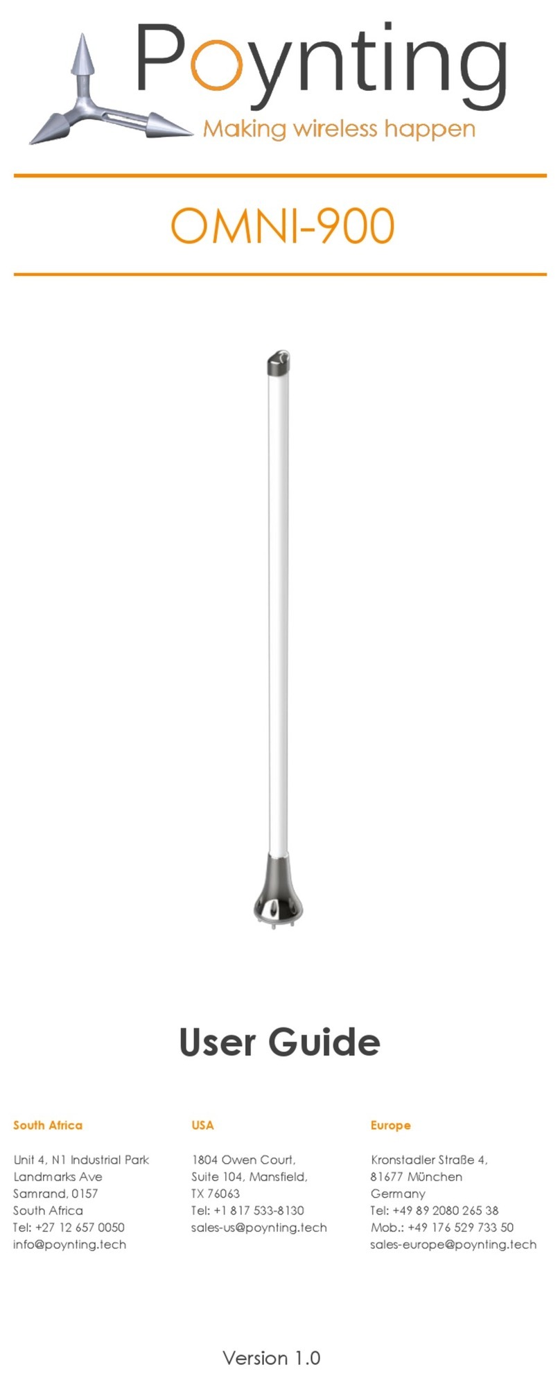 Poynting OMNI-900 User manual