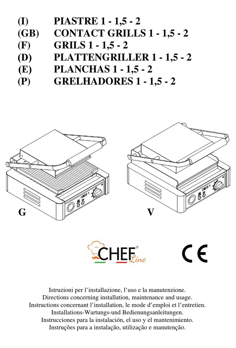 CHEFOOK CHEFline CONTACT GRILL 1 Installation, maintenance and usage