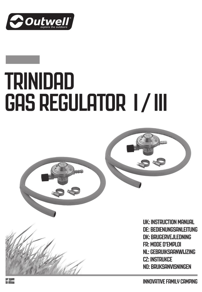 Outwell Trinidad Gas Regulator I instruction manual
