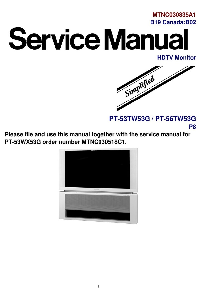 Panasonic PT53TW53G - 53" PROJECTION TV HD Service manual