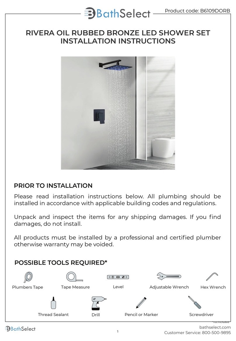 BATHSELECT RIVERA OIL RUBBED BRONZE LED installation instructions BATHSELECT RIVERA OIL RUBBED BRONZE LED installation instructions