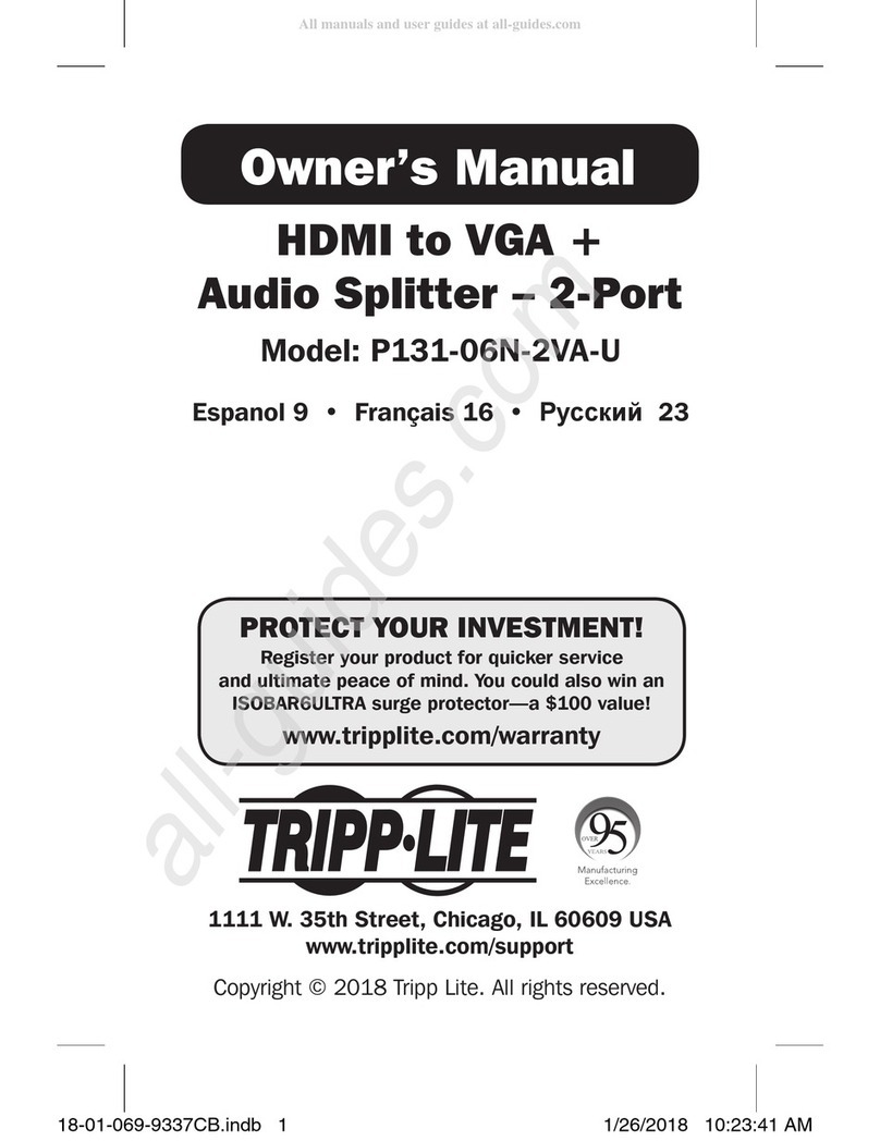 Tripp Lite P131-06N-2VA-U owner's manual