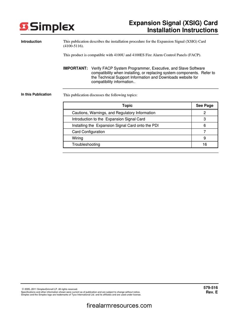 Simplex 4100-5116 User manual Simplex 4100-5116 User manual