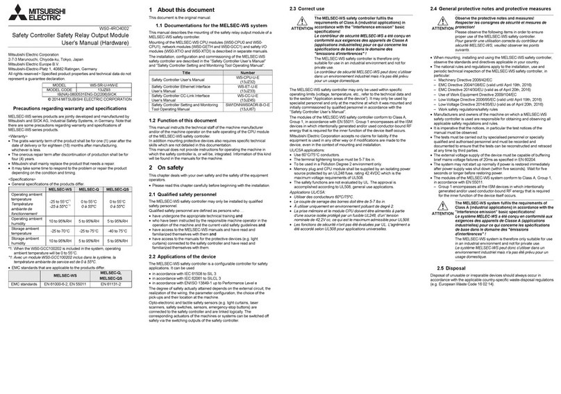 Mitsubishi Electric MELSEC-WS User manual