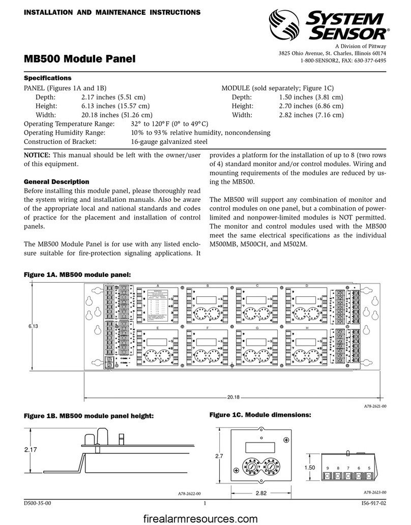Pittway System Sensor MB500 User manual