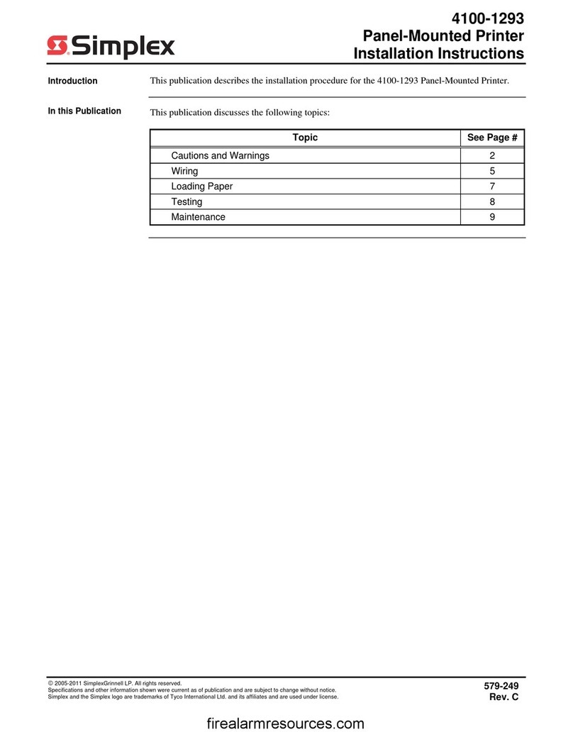 Simplex 4100-1293 User manual