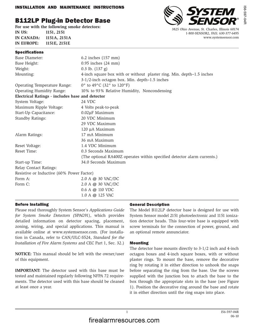 System Sensor B112LP User manual